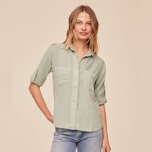 Bella Dahl Soft Washed Gray Button-Down